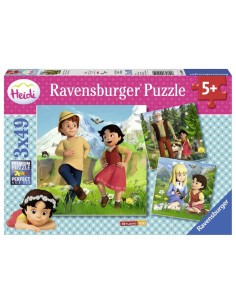 3 x 49 piece jigsaw heidi and her friends RAV09405 Ravensburger | Futurartshop.com
