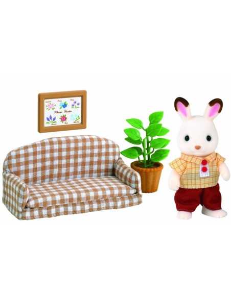 papà coniglio cioccolato con divano sylvanian families BOR2201.SYL Epoch | Futurartshop.com