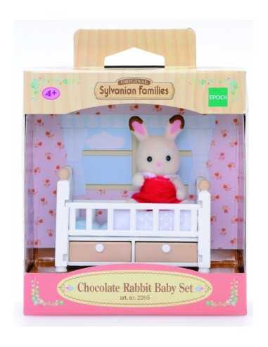 baby coniglio cioccolato con lettino sylvanian families BOR2205.SYL Epoch | Futurartshop.com