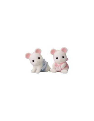 Twins white mice sylvanian families BOR3221.SYL Epoch | Futurartshop.com