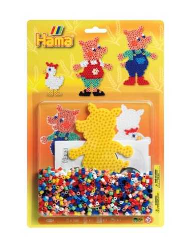 blister 1100 perline con base maialino hama BOR4015/4014 Hama | Futurartshop.com