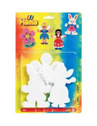 blister with 3 bases rabbit and fairy and flower hama BOR4558.AMA Hama | Futurartshop.com