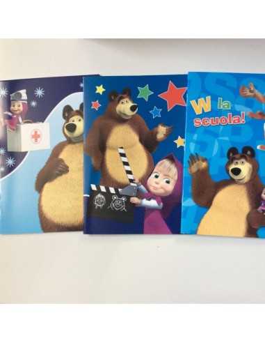 masha e orso quadernone rigo a azzurro ACC161520 Accademia | Futurartshop.com