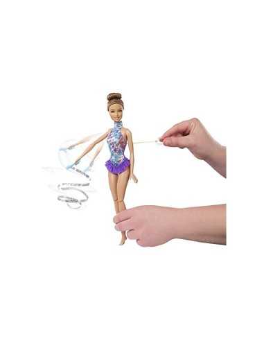 Barbie gymnast with tape with brown hair MATDKJ16/DKJ18  | Futurartshop.com