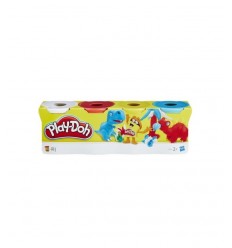 Play-Doh Pack 4 tarros rojo-amarillo-blanco azul B5517EU40/B6508 Hasbro- Futurartshop.com