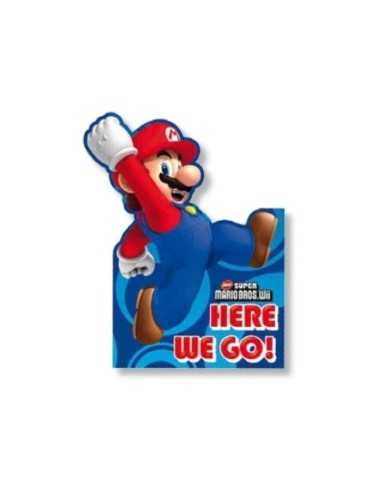 6 invitation cards with envelopes for themed parties Super Mario Bros CMG189254 2224711721582 Como Giochi  | Futurartshop.com