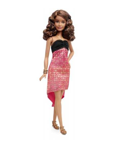 barbie fashionistas friends mulatta con abito rosa e nero MATDGY54/DMF26 Mattel | Futurartshop.com