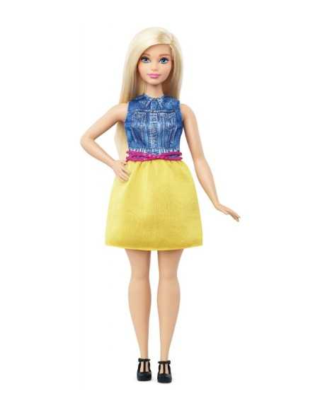 barbie fashionistas curvy con abito blu e giallo MATDGY54/DMF24 Mattel | Futurartshop.com