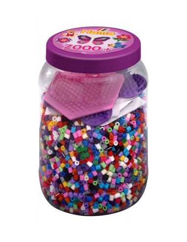 Jar with 7000 beads BOR2086-AMA  | Futurartshop.com