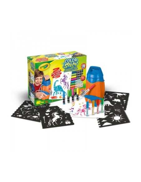 Color spray airbrush with 8 pen & 4 stencils CRA04-8738 IT Crayola | Futurartshop.com