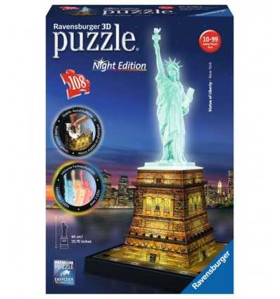 Puzzle 3d statua della libertà night edition-108 pezzi 125968 Ravensburger-Futurartshop.com