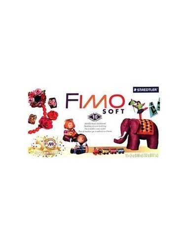 fimo soft modelling clay basic set with 10 bricks BIM8023 10P Staedtler | Futurartshop.com
