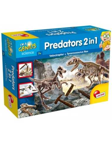 piccolo genio predators 2 in 1 velociraptor e tyrannosaurus rex WON56408 Lisciani | Futurartshop.com