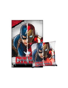 Set Plaid con cuscino Captain America Civil War CER2200001664 Cerdà | Futurartshop.com
