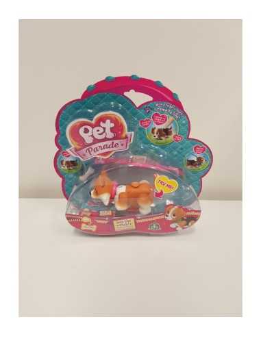 Pet Parade dog white and Brown with pink collar GIOPTD00131/2 Giochi Preziosi | Futurartshop.com