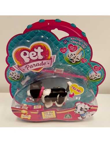 Pet Parade dog black and white with pink collar GIOGPZ18547/6 Giochi Preziosi | Futurartshop.com