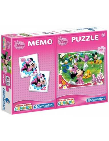 puzzle 60 pezzi con memo pocket minnie mouse CLE07903 Clementoni | Futurartshop.com