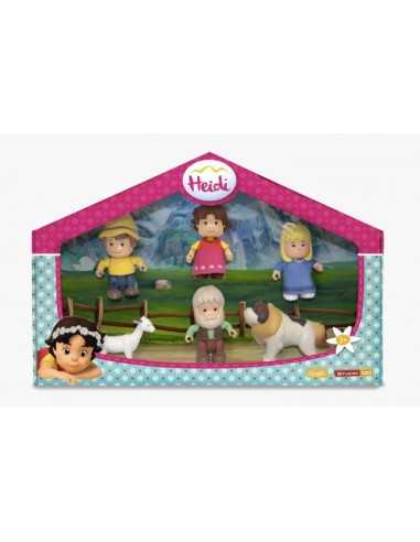 heidi 4 personaggi e 2 animali mini bambole FAM700012780 Famosa | Futurartshop.com
