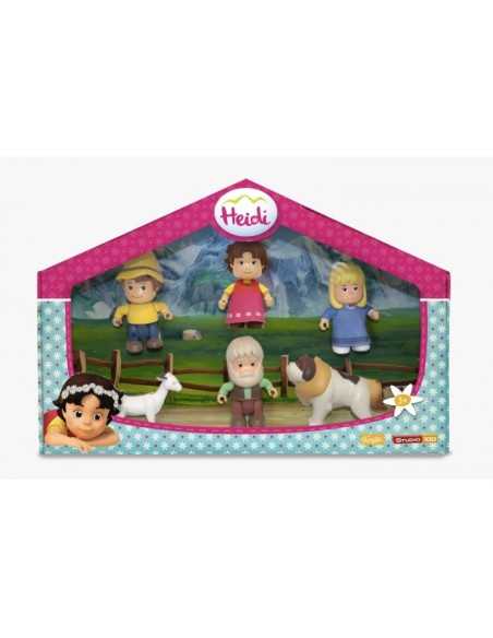 heidi 4 personaggi e 2 animali mini bambole FAM700012780 Famosa | Futurartshop.com