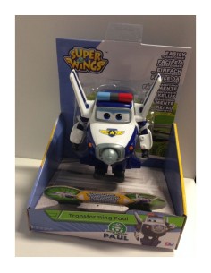 super wings personaggio base transform in robot articolato paul bianco e blu GIOUPW01000/4 Giochi Preziosi | Futurartshop.com
