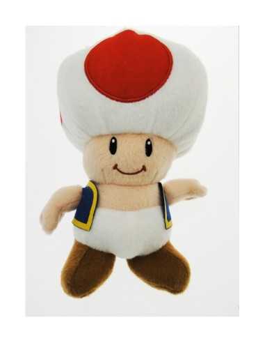 peluche super mario personaggio toad fungo bianco e rosso centimetri 50 TOYPRO/050/3  | Futurartshop.com