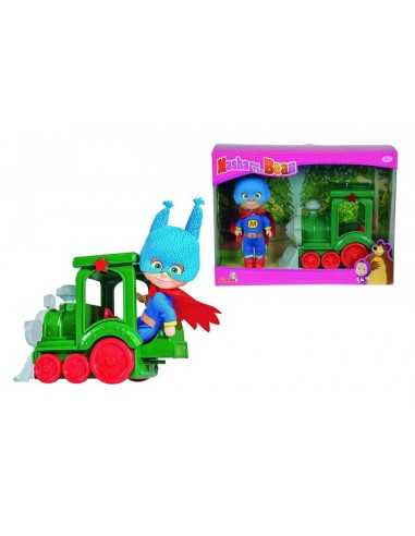 Doll masha superheroine with train SIM109302119 Simba Toys | Futurartshop.com