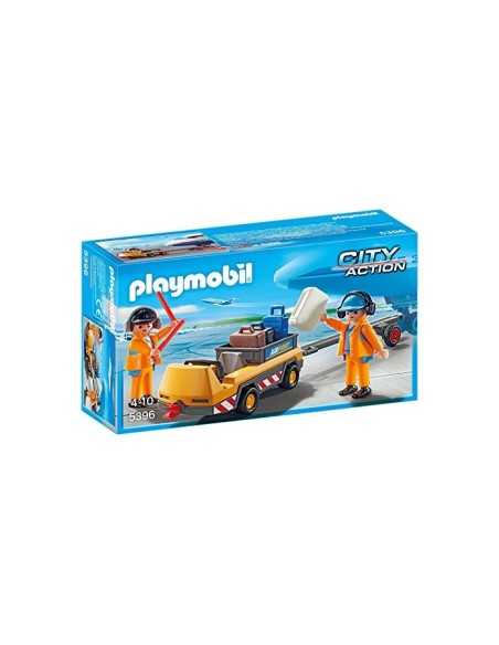 playmobil veicolo trasporti bagagli con addetti pista PLA5396 Playmobil | Futurartshop.com