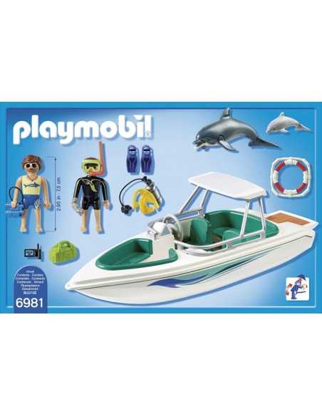 Playmobil sub with speedboat and dolphins PLA6981 Playmobil | Futurartshop.com