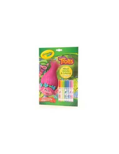album attività coloring trolls CRA04-6919 Crayola | Futurartshop.com