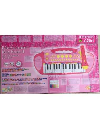 Keyboard Girl with microphone and stool legs  BIM133671 Bontempi | Futurartshop.com