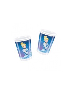 8 plastic glasses disposable plastic Cinderella 200 cc CGM80998 2124699130119 Magic World Party | Futurartshop.com