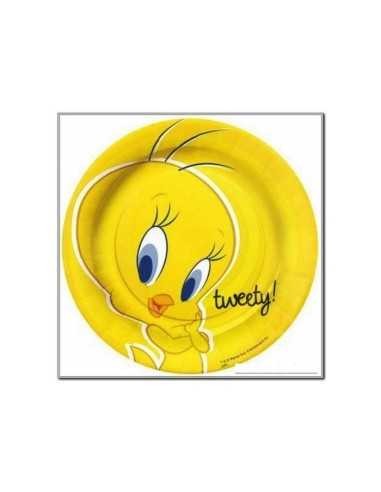 10 large cardboard Plates 23 cm Tweety 115837 111642 Magic World Party | Futurartshop.com