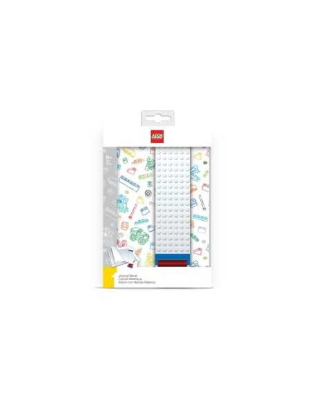 lego quaderno a5 rigo 1 R con elastico costruibile colore bianco ACC51525 Accademia | Futurartshop.com