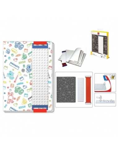 1 buildable LEGO a5 notebook rigo with elastic white R ACC51525 Accademia | Futurartshop.com