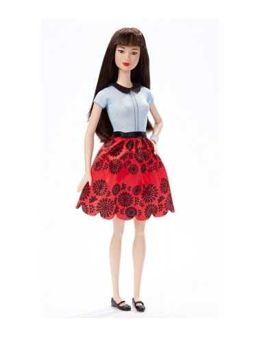 barbie fashionistas asiatica con abito rosso rubino floreale MATDGY54/DGY61 Mattel | Futurartshop.com