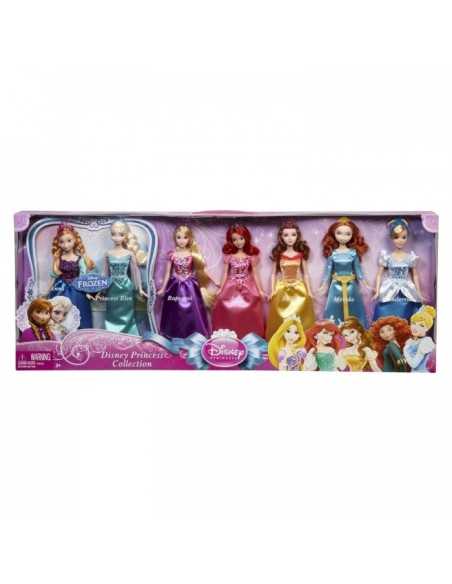 Disney princess collection set with 7 dolls GIABGP74 Mattel | Futurartshop.com