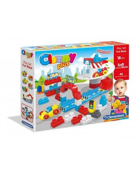 play set fun race clammy plus mattoncini morbidi CLE17142 Clementoni | Futurartshop.com