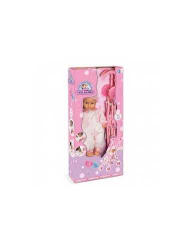 bambola bebè con passeggino pieghevole BIMB029 Mazzeo | Futurartshop.com