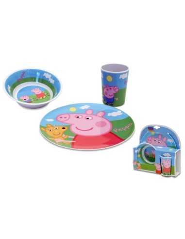 Peppa Pig Set in Melamina 3 Pezzi 0000472 Linea Paggio | Futurartshop.com