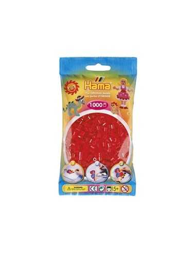 Hama bag 1000 bead red translucent BOR207-13.AMA Hama | Futurartshop.com