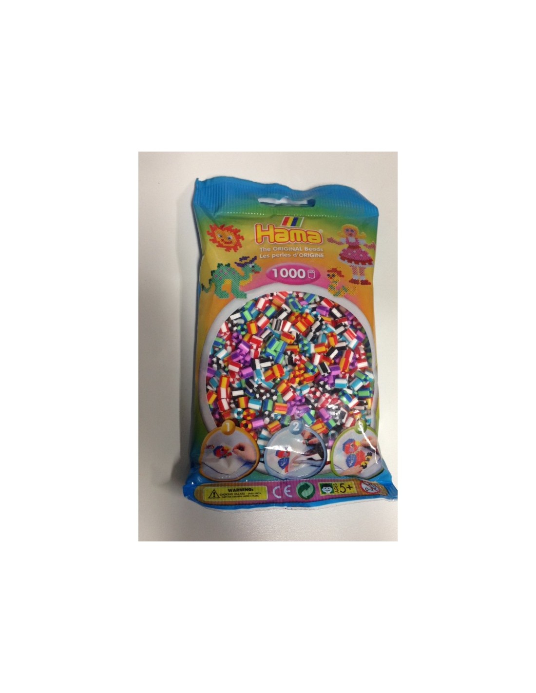 Maglia girocollo a righe multicolore