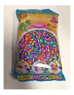 1000 bag striped beads mix 92 hama BOR207-92.AMA Hama | Futurartshop.com