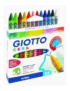 Giotto pastelli a cera in astuccio da 24 colori 282200 14977 Giotto | Futurartshop.com
