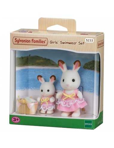 Sylvanian Families 2 sorelline coniglio in costume da bagno BOR5233.SYL Epoch | Futurartshop.com