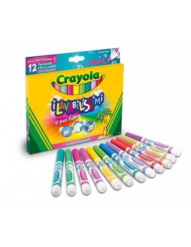 Confezione 12 colori tropicali lavabilissimi punta maxi CRA58-8335 Crayola | Futurartshop.com