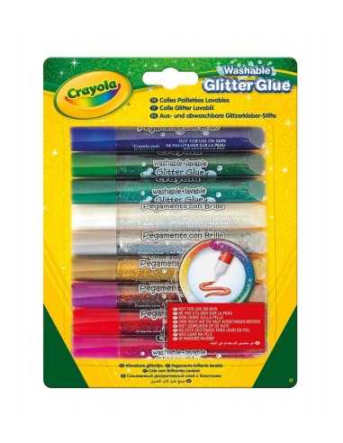 9 colle glitter lavabili CRA69-3527 Crayola | Futurartshop.com