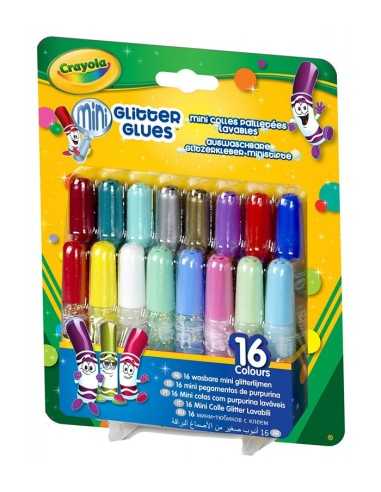 16 mini colle glitter lavabili CRA69-4200 Crayola | Futurartshop.com