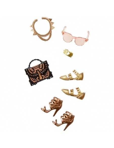 Accessori alla moda di Barbie - scarpe/borse/gioielli/gold e bronze MATCFX30/DHC56 Mattel | Futurartshop.com