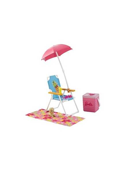 Barbie arredamenti da esterno -beach picnic più accessori MATDXB69/DVX49 Mattel | Futurartshop.com