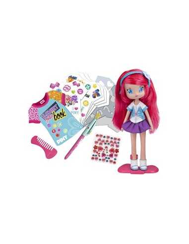 Bambola piny michelle con libro da disegno e accessori FAM700013447/23273 Famosa | Futurartshop.com